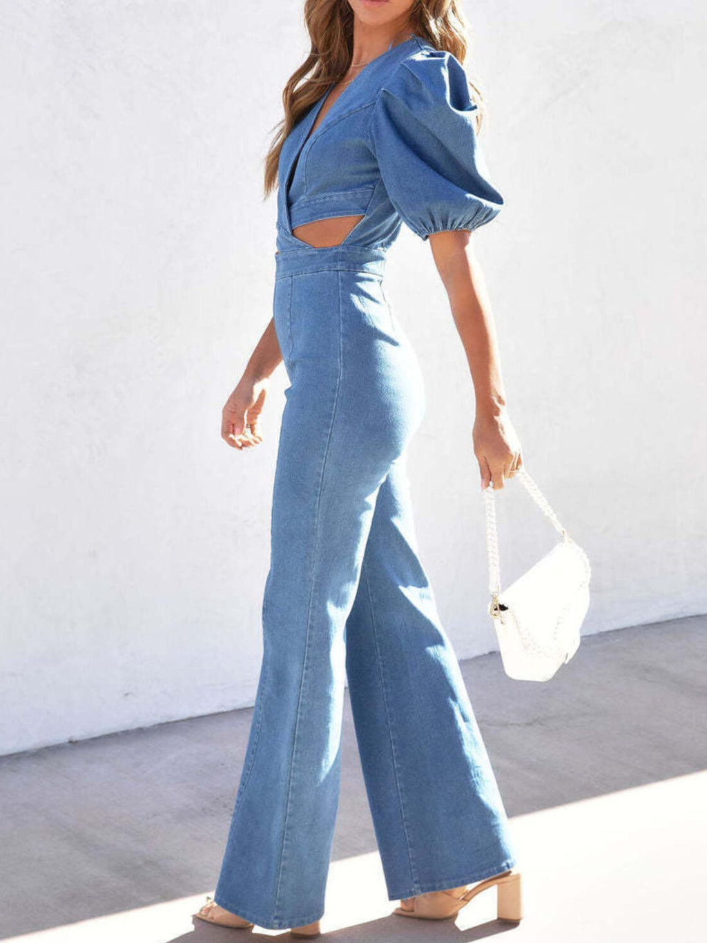 Cutout Puff Sleeve Jumpsuit — view 6