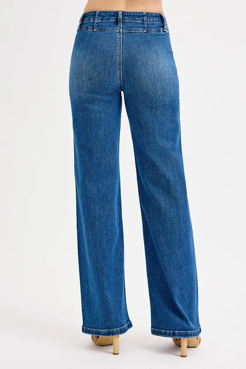Seam Detail Wide Leg Jeans — view 4