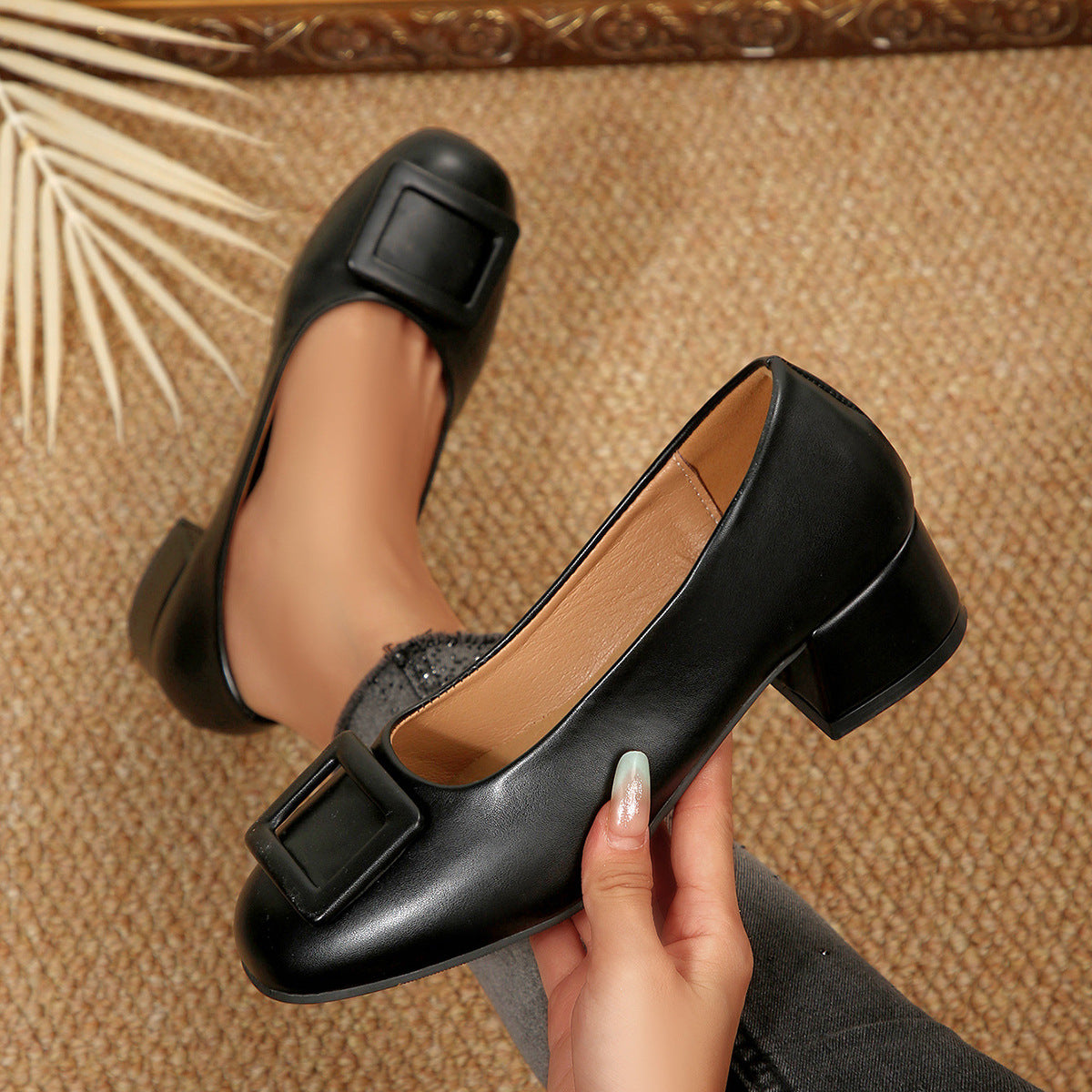 Buckle Block Heel Pumps — view 5