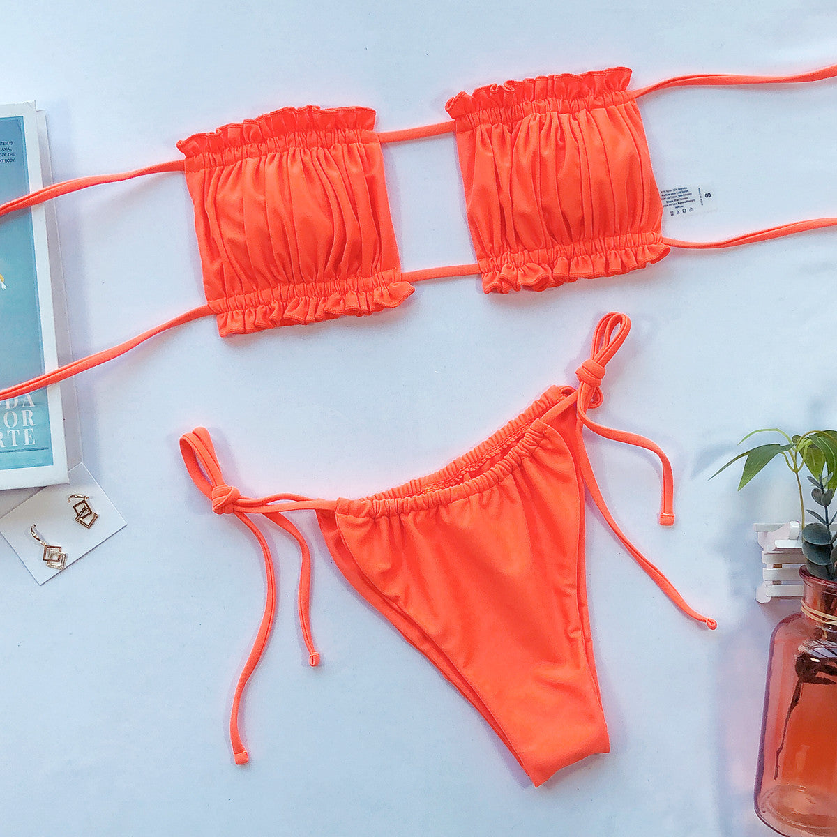 Frill Ruched Bikini — view 6