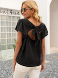 Cutout Tie Back Top