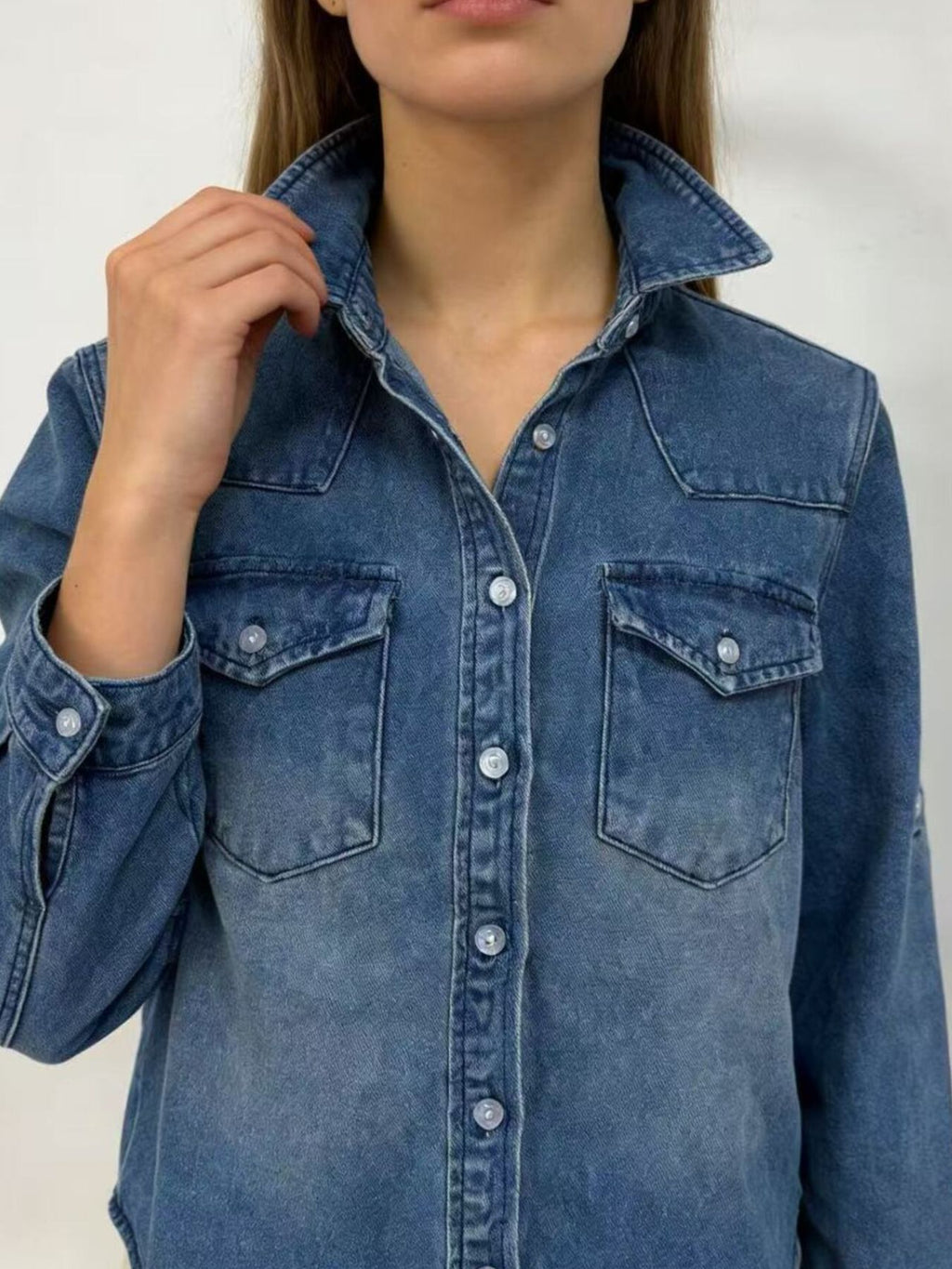 Western Style Denim Top — view 3