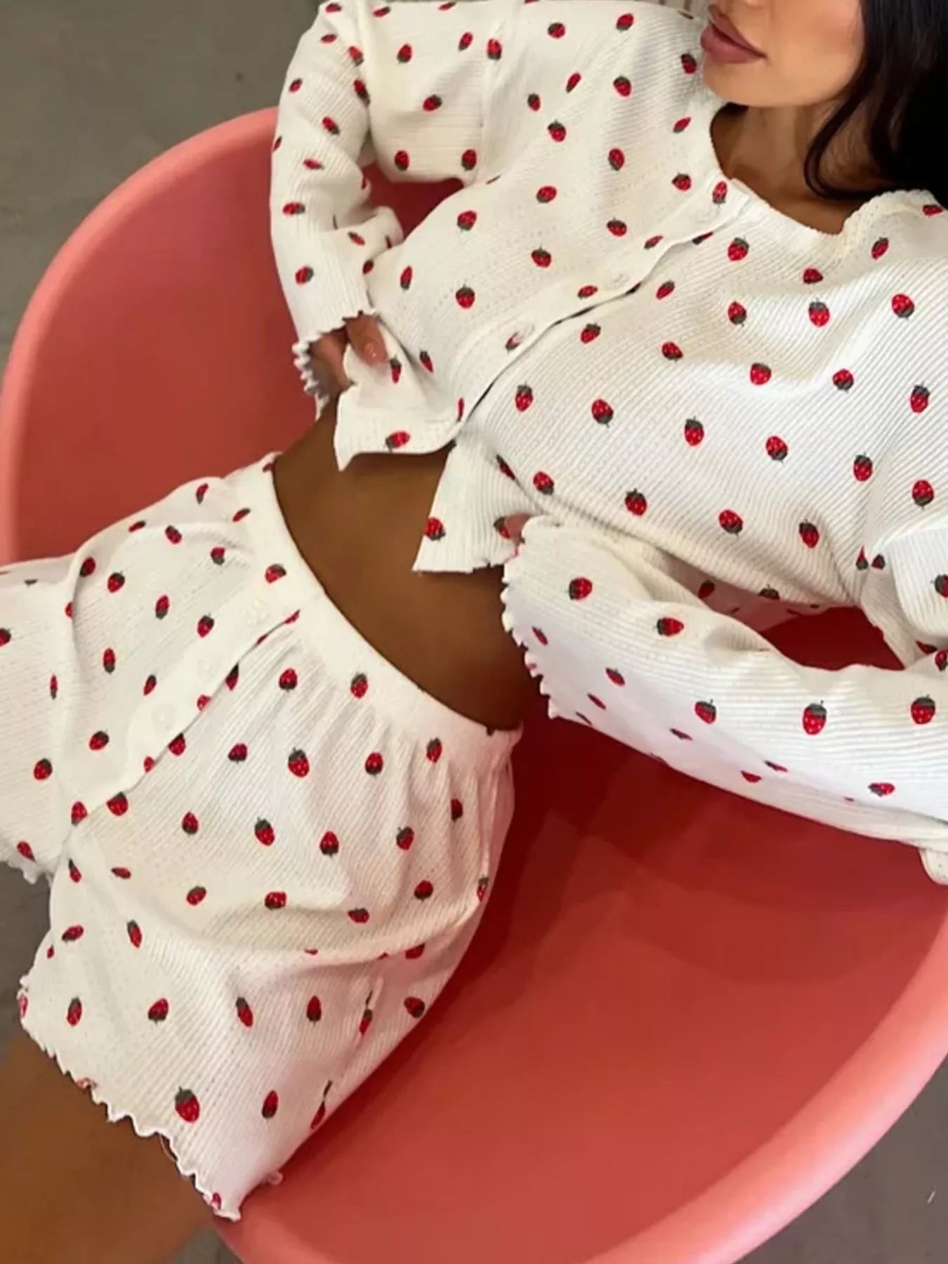 Strawberry Print Lounge Set — view 2