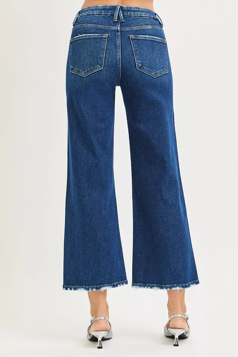 Tummy Control Crop Wide Jeans — view 5