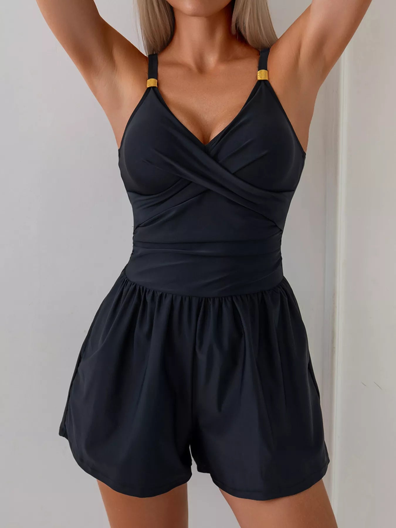V-Neck Spaghetti Strap One-Piece — view 4