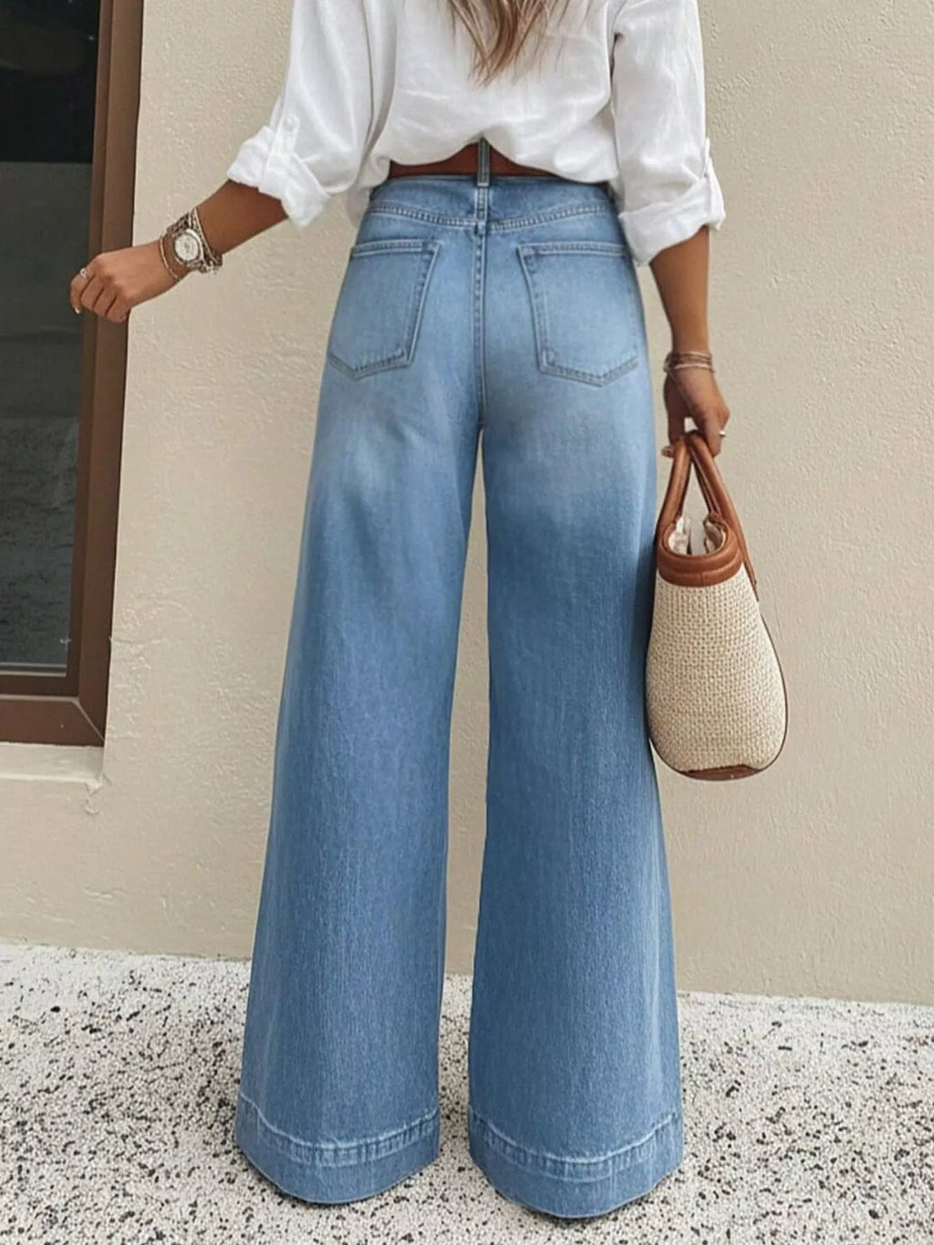 High Waist Wide Leg Jeans — view 5