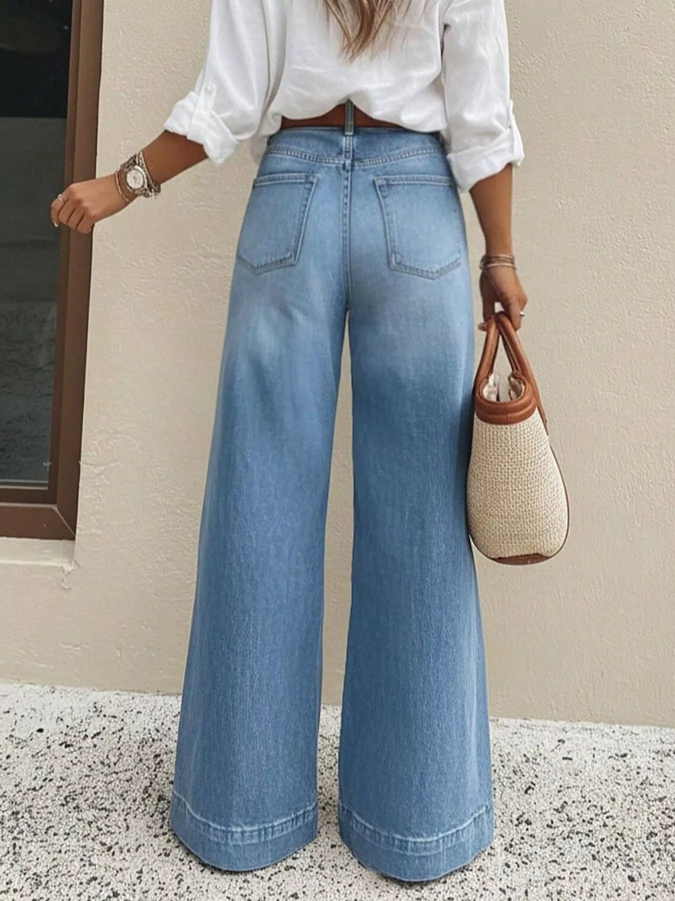 High Waist Wide Leg Jeans — view 5