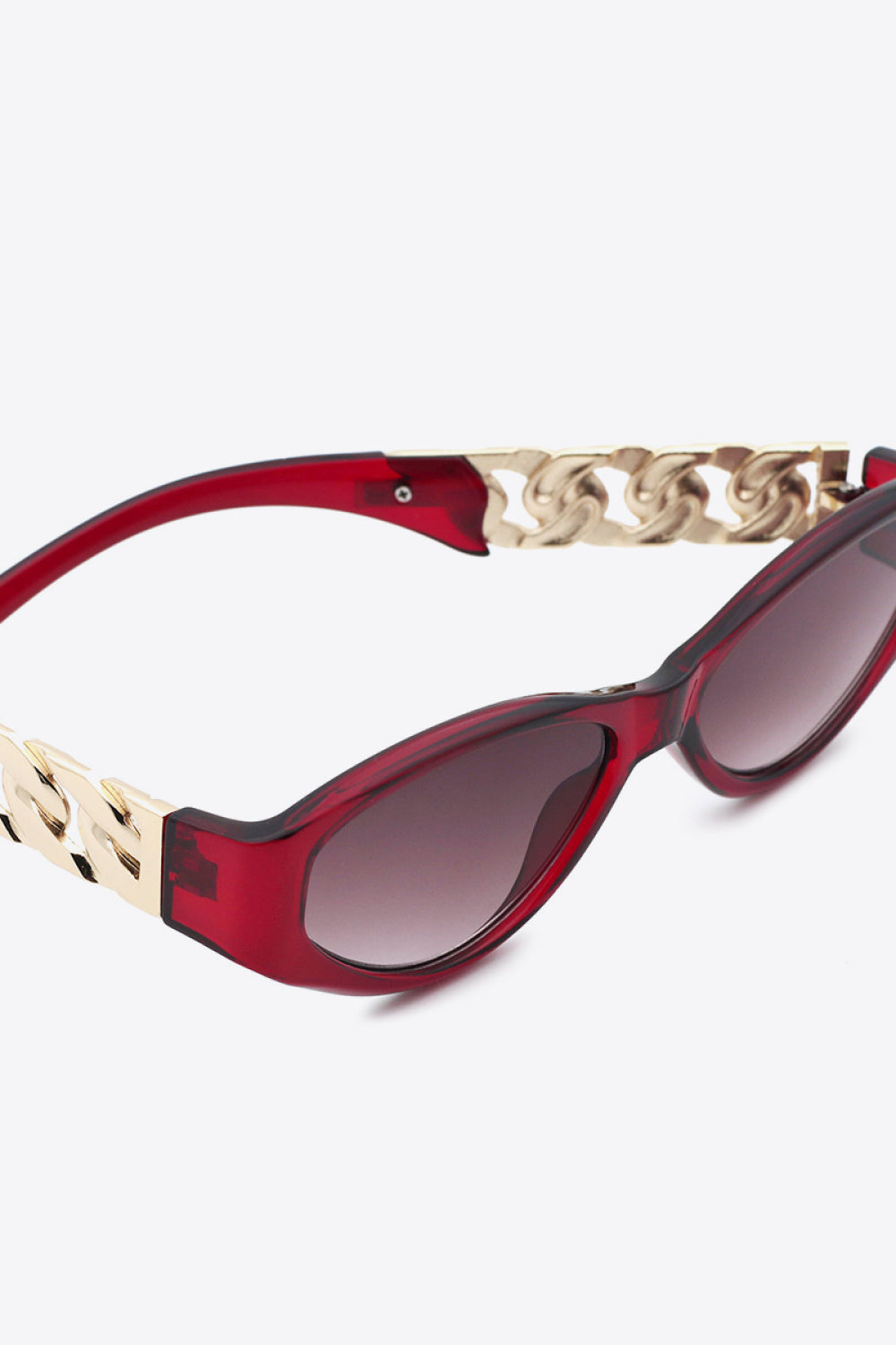 Chain Temple Cat-Eye Sunglasses — view 8