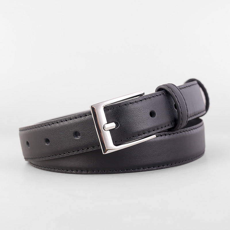 Skinny Silver Buckle Belt — view 3