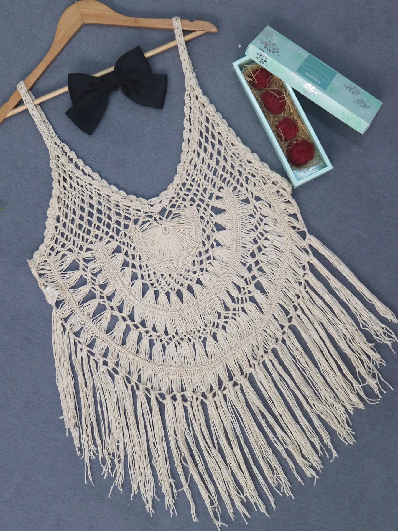 Crochet Fringe Beach Cover-Up — view 20
