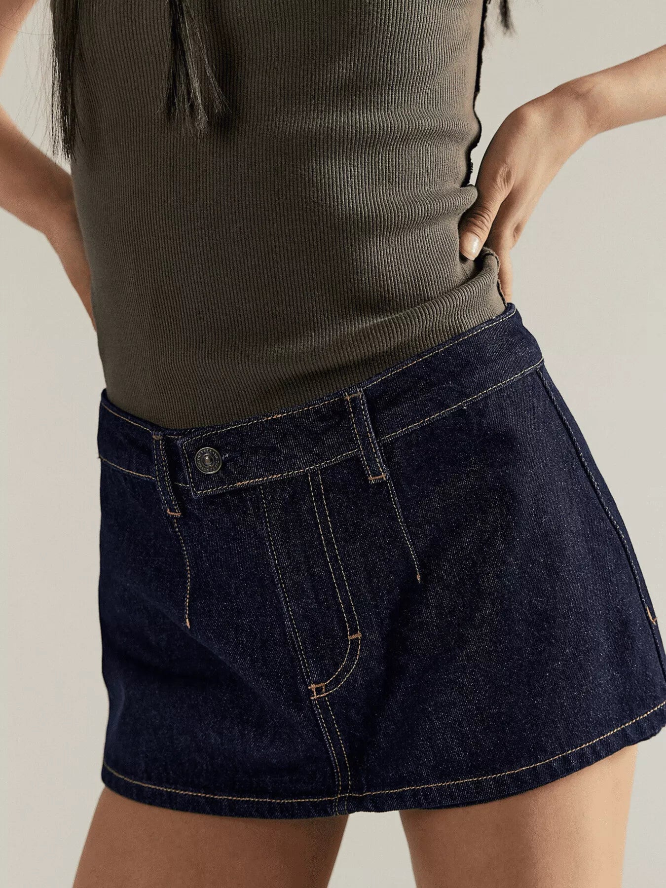Classic Wash Denim Skort — view 12