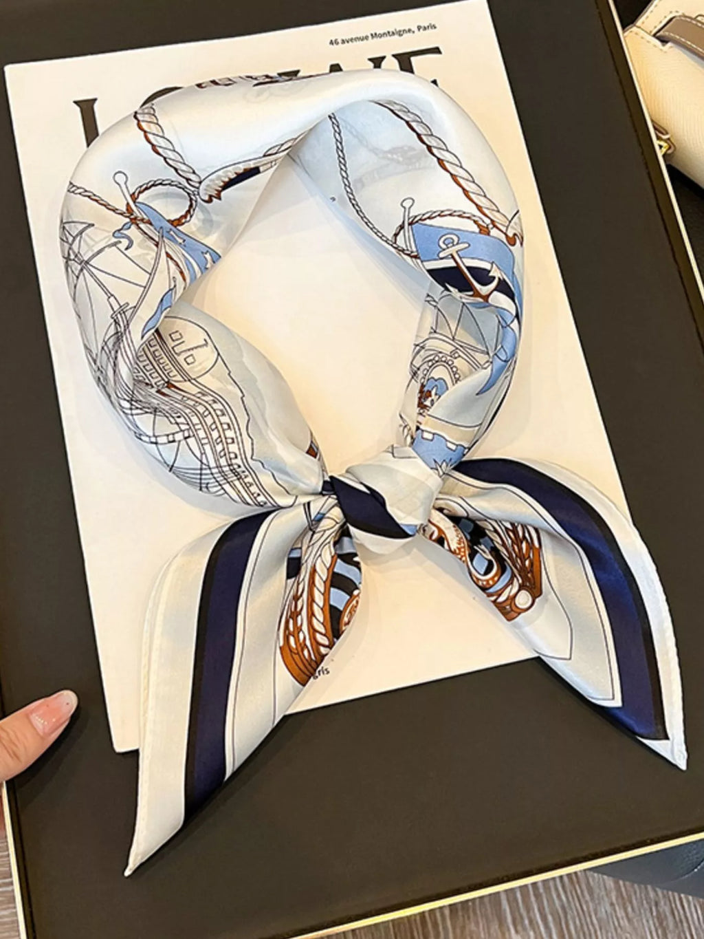 Nautical Silk Scarf