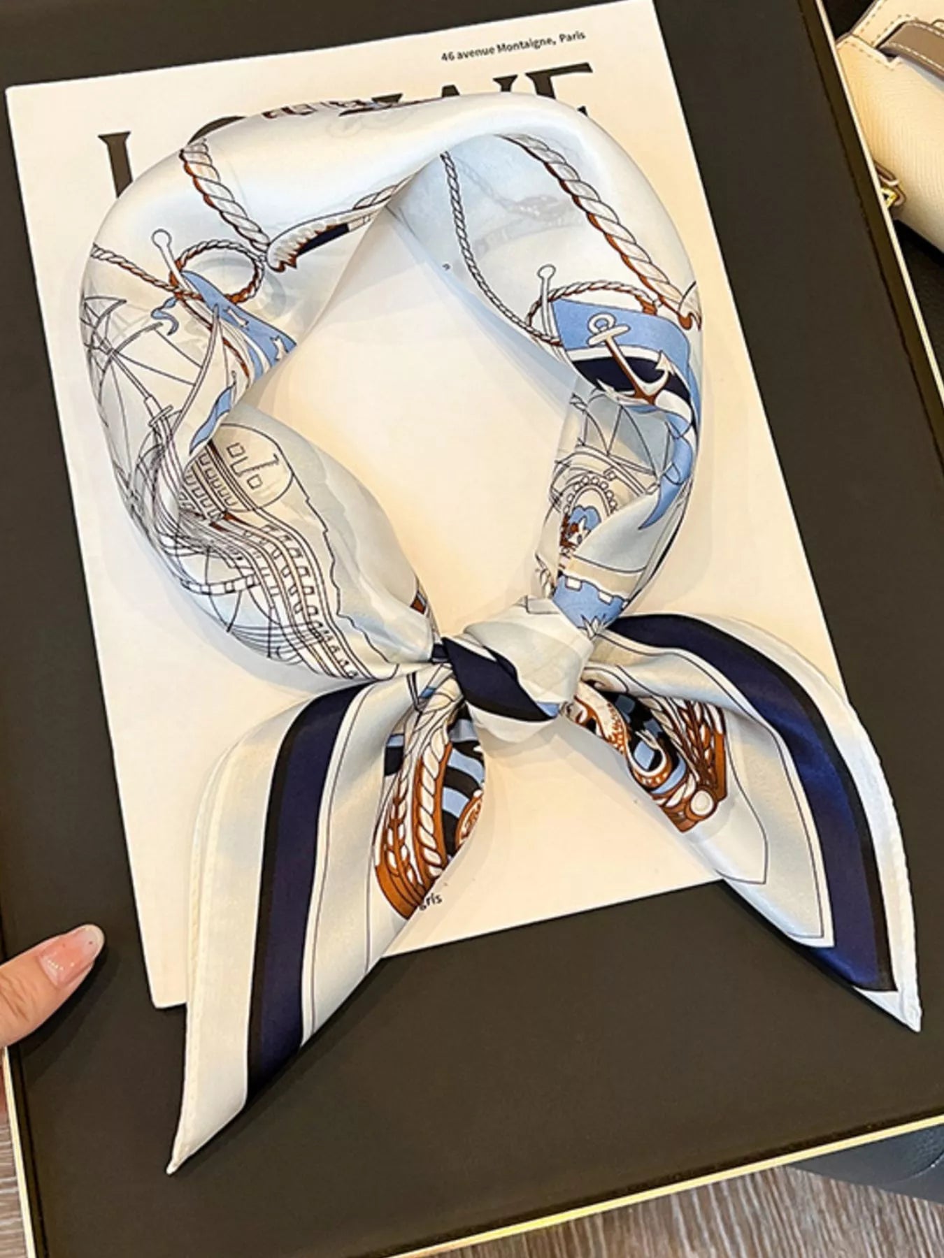 Nautical Silk Scarf