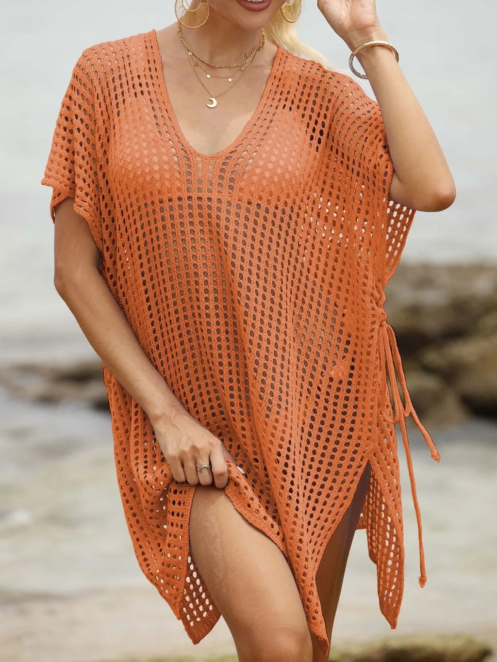 Side Tied V-Neck Cover-Up — view 25