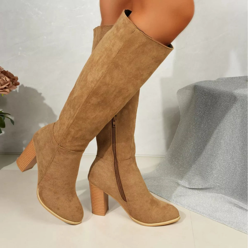 Point Toe Block Heels Boots — view 13
