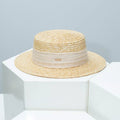 Ribbon Accent Boater Hat — view 2