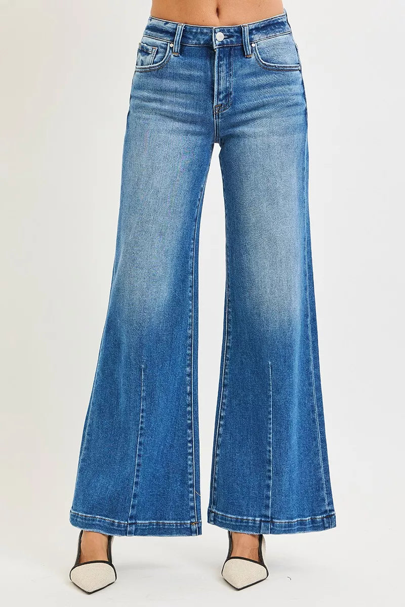 Mid Rise Wide Leg (Plus)