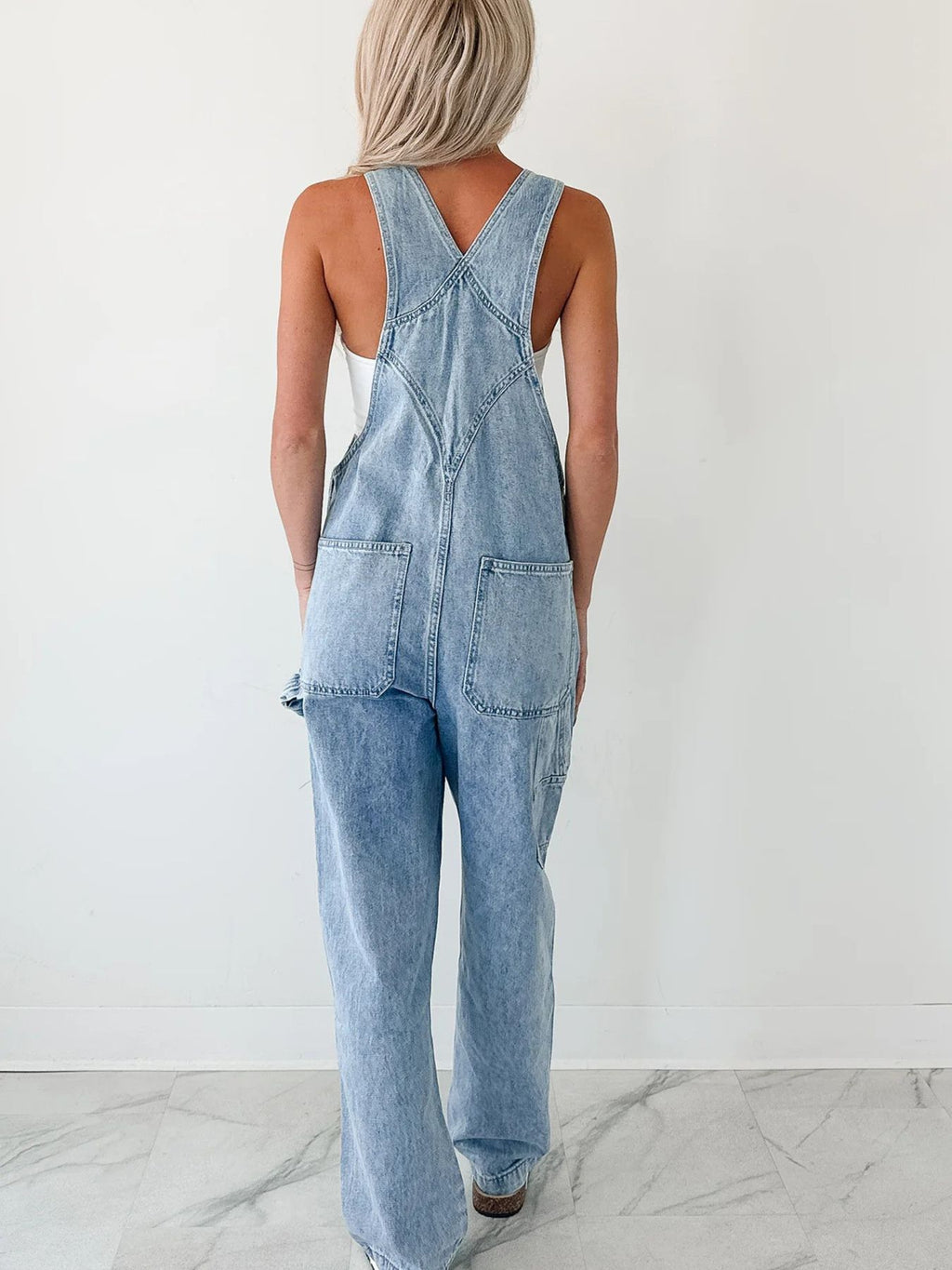 Wide Strap Relaxed Overalls — view 3