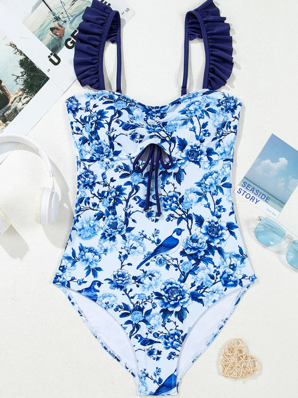 Cutout Ruffled One-Piece — view 7
