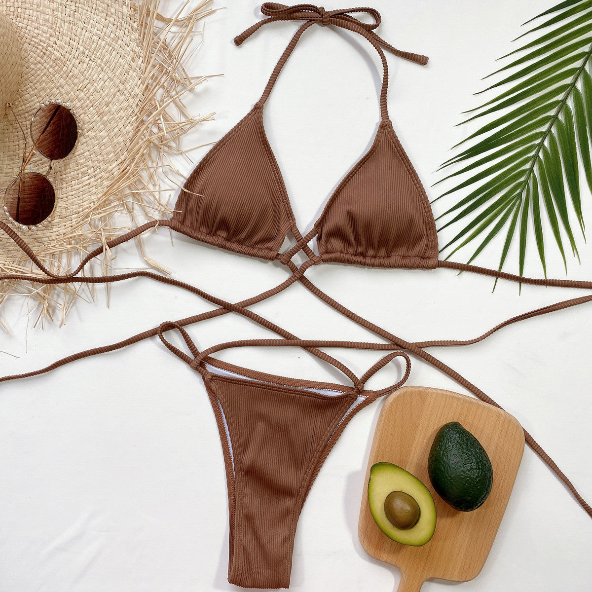 Crisscross Ribbed Bikini — view 11