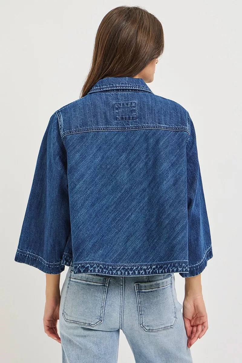 RISEN Cropped Denim Jacket — view 3