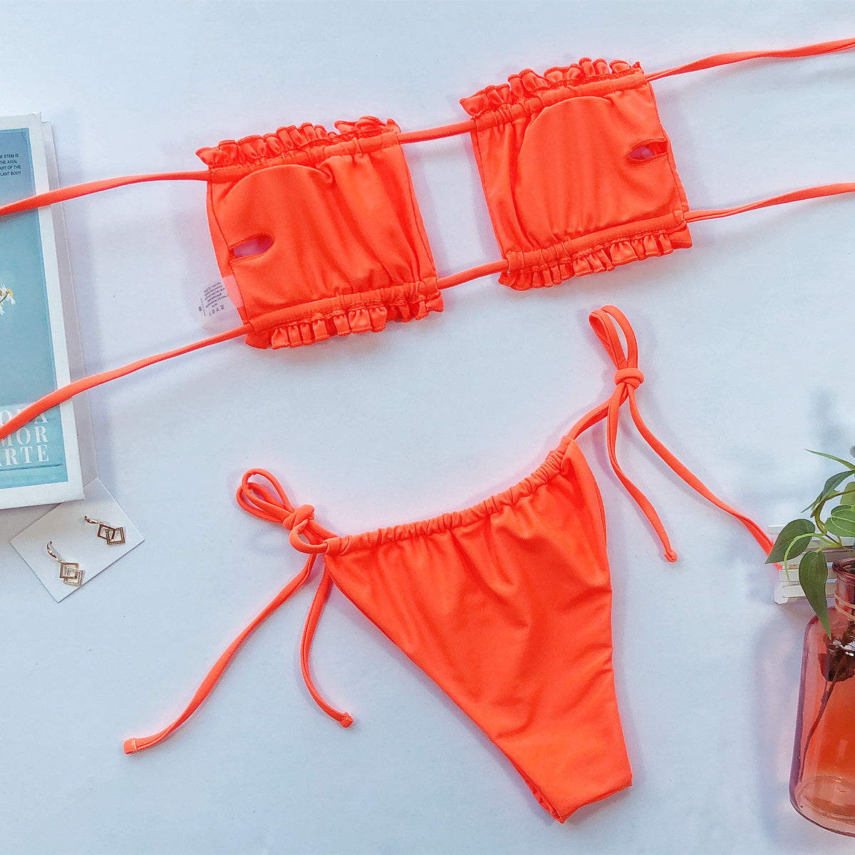 Frill Ruched Bikini — view 5