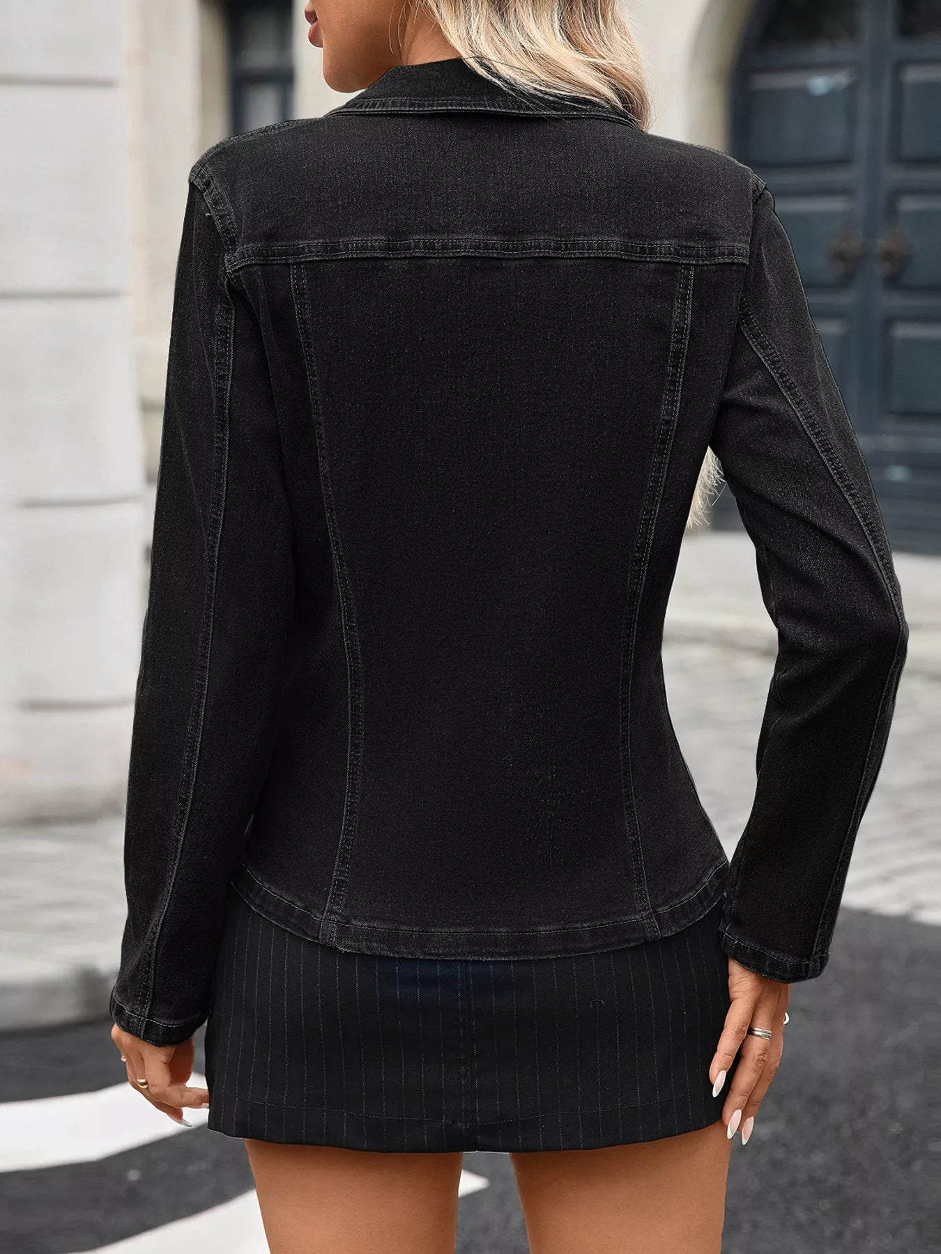 Long Sleeve Denim Jacket — view 10