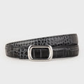 Croc Embossed Leather Belt
