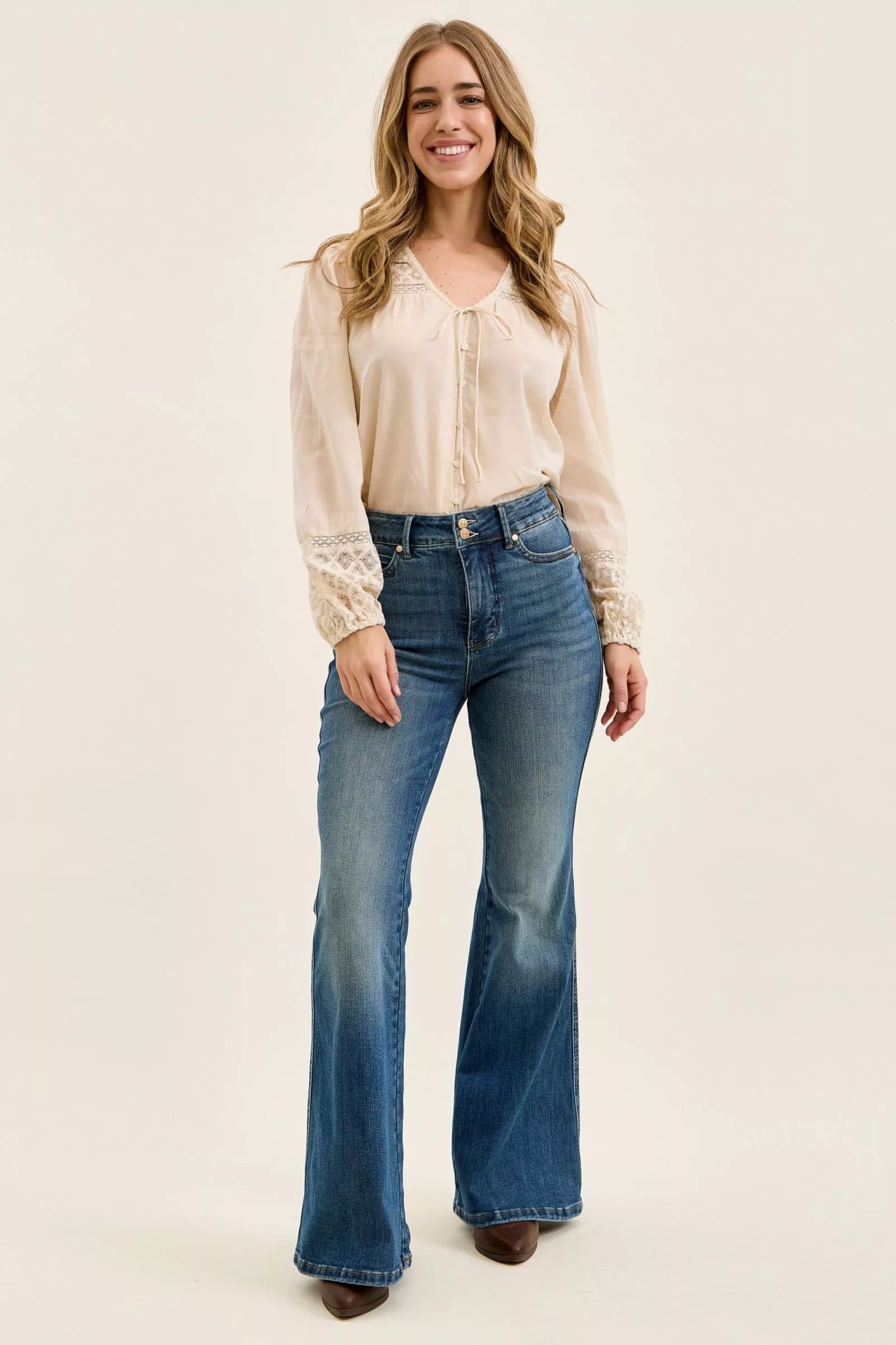 Tummy Control Flare Jeans — view 7