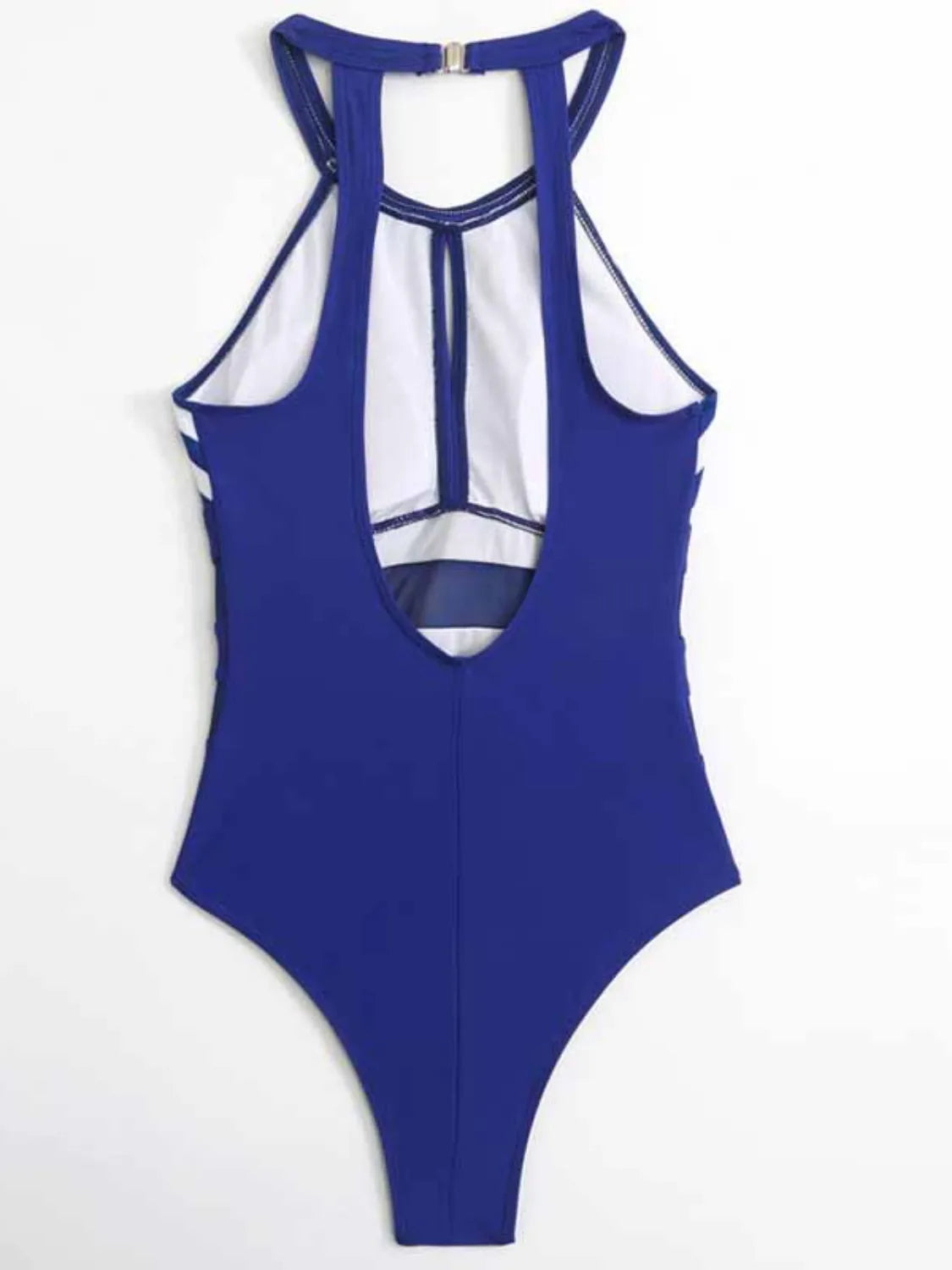 Mesh Backless Striped One-Piece — view 4