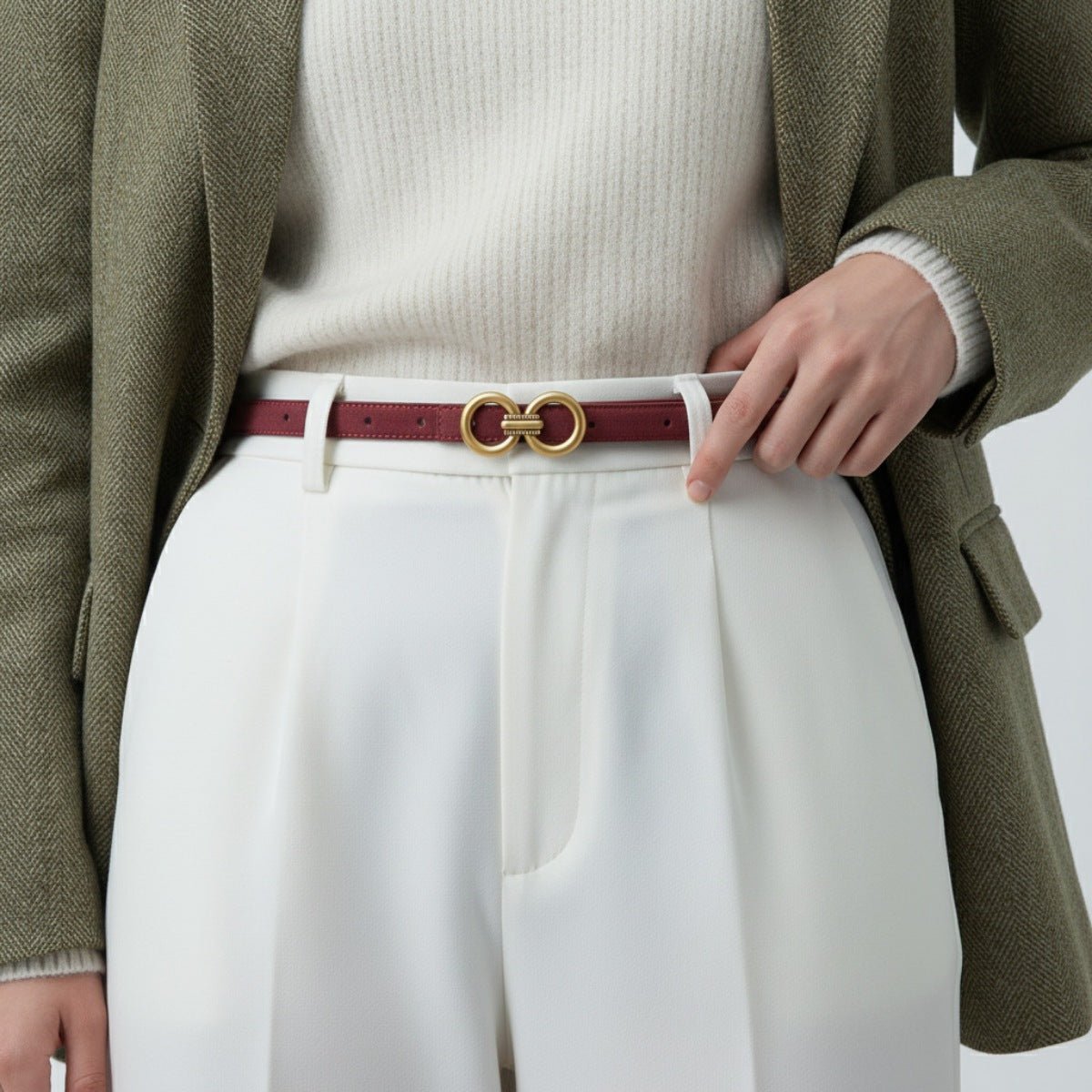 Double Circle Buckle Belt