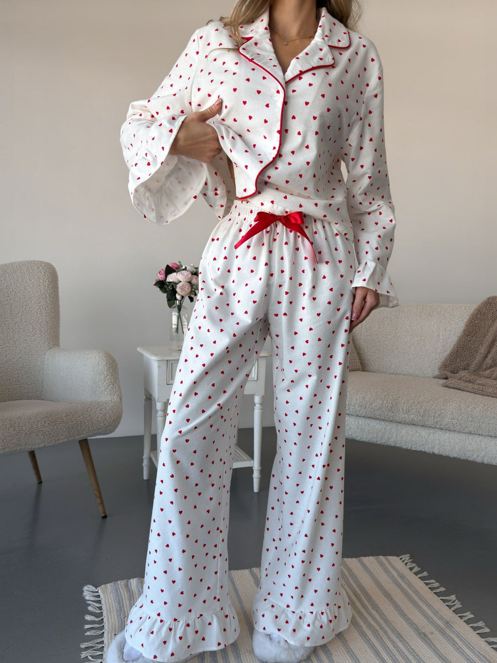 Heart Print Lounge Set