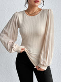 Pleated Puff Sleeve Blouse — view 3
