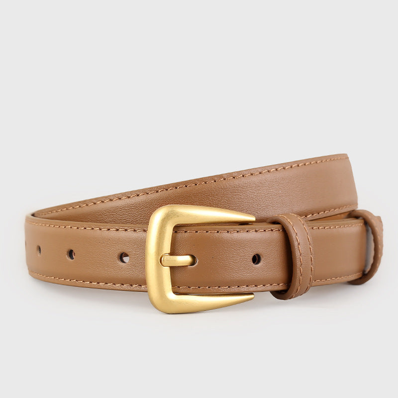 Skinny Gold Buckle Belt — view 5
