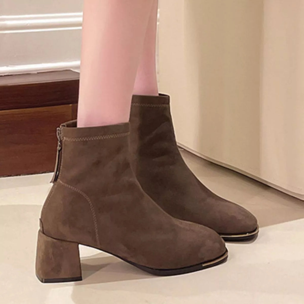 Square Toe Block Heels Boots — view 3