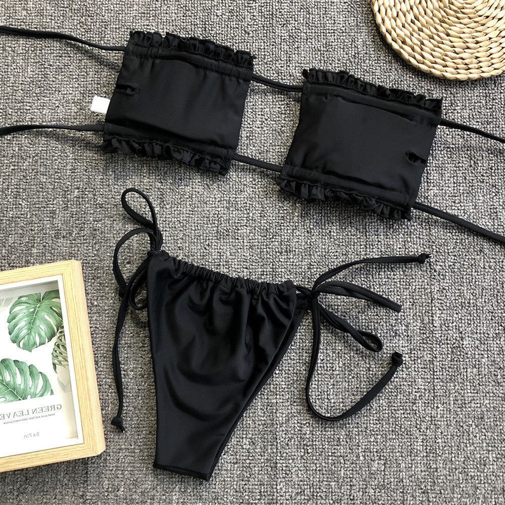 Frill Ruched Bikini — view 15