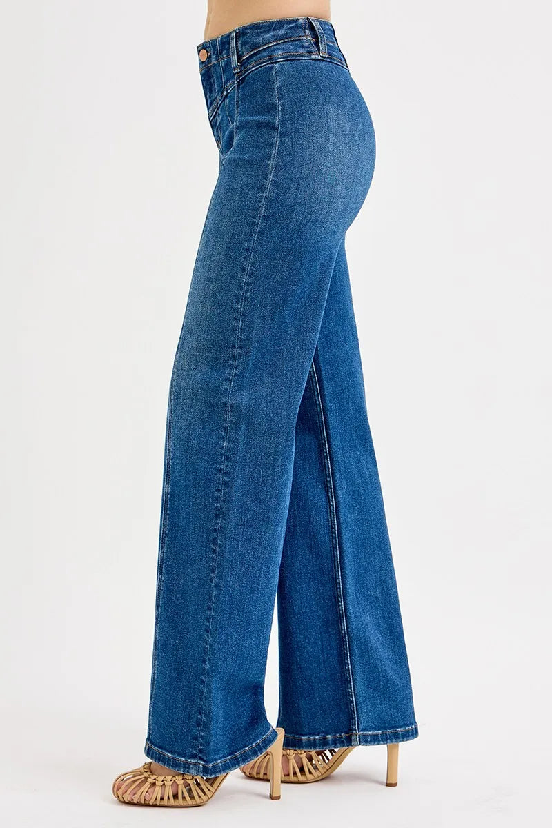 Seam Detail Wide Leg Jeans — view 3