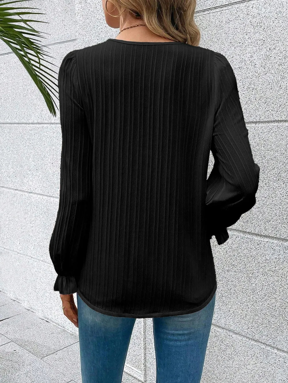 Lace Flounce Sleeve Blouse — view 11