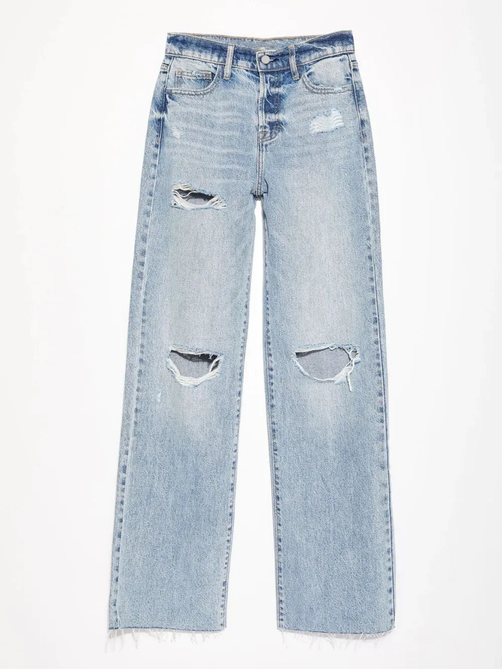 Distressed Straight Jeans — view 4