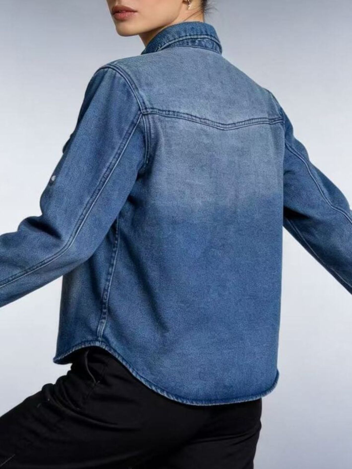 Western Style Denim Top — view 8
