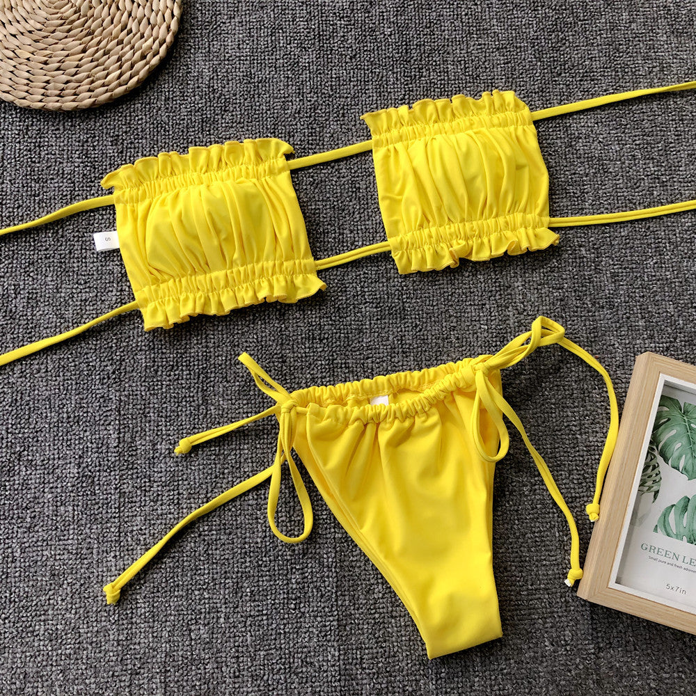 Frill Ruched Bikini — view 23