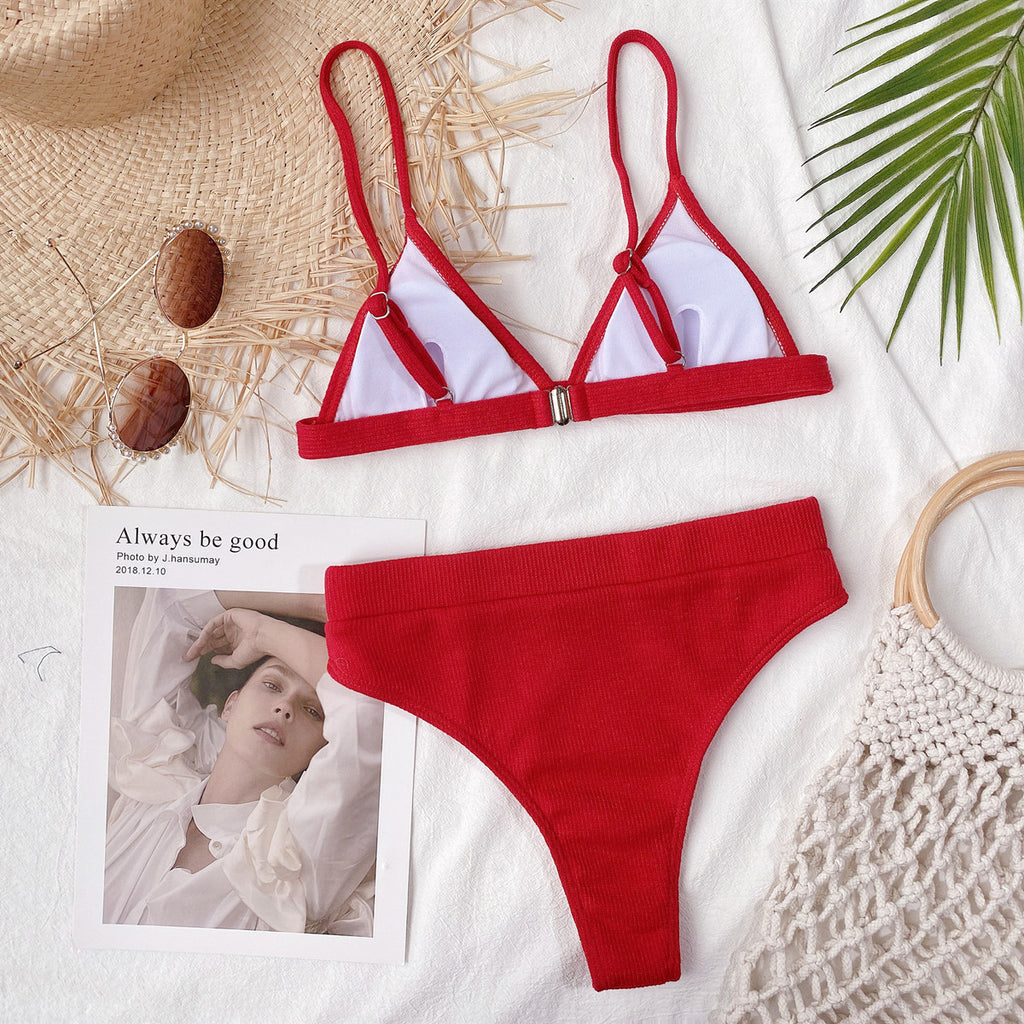 Spaghetti Ribbed Bikini — view 15