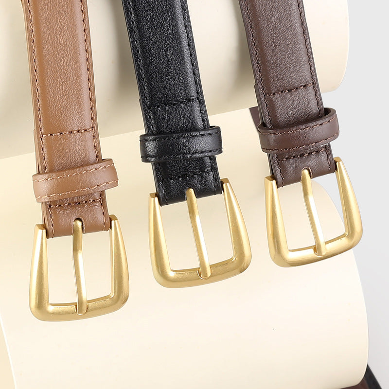 Skinny Gold Buckle Belt — view 2