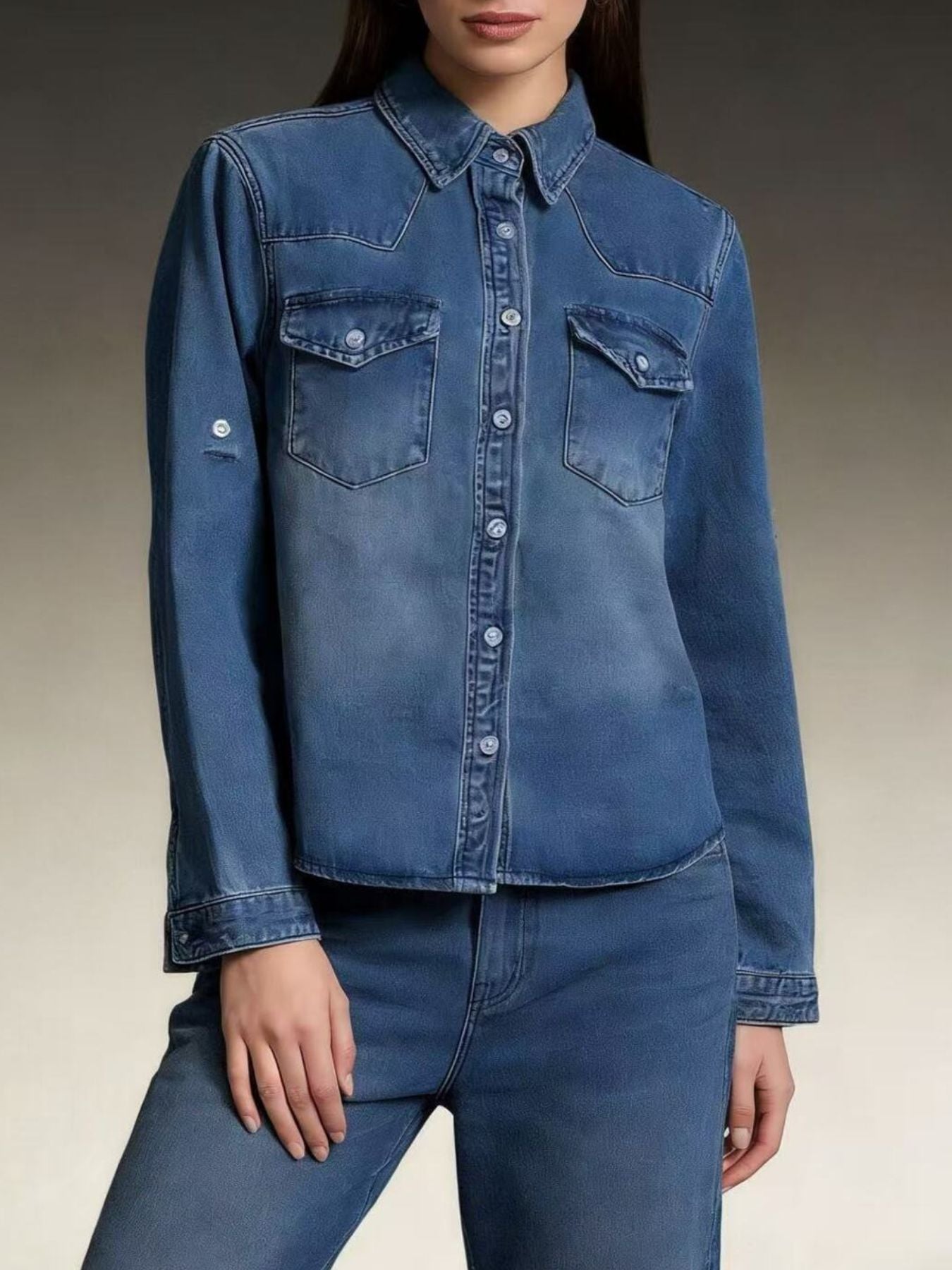 Western Style Denim Top — view 4