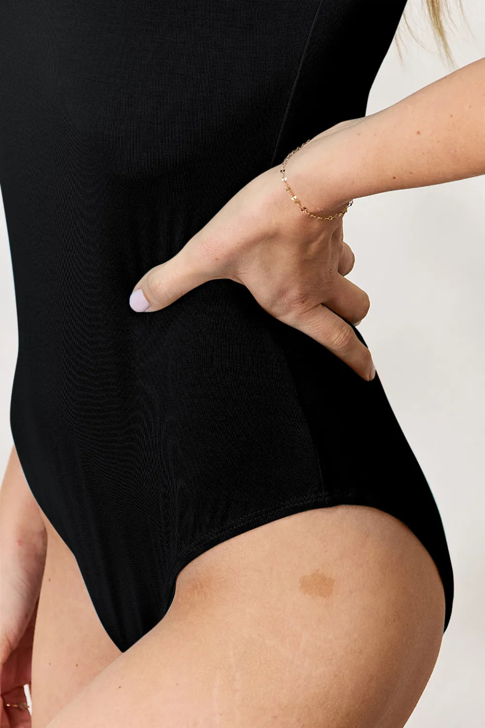 Round Neck Short Sleeve Bodysuit — view 10