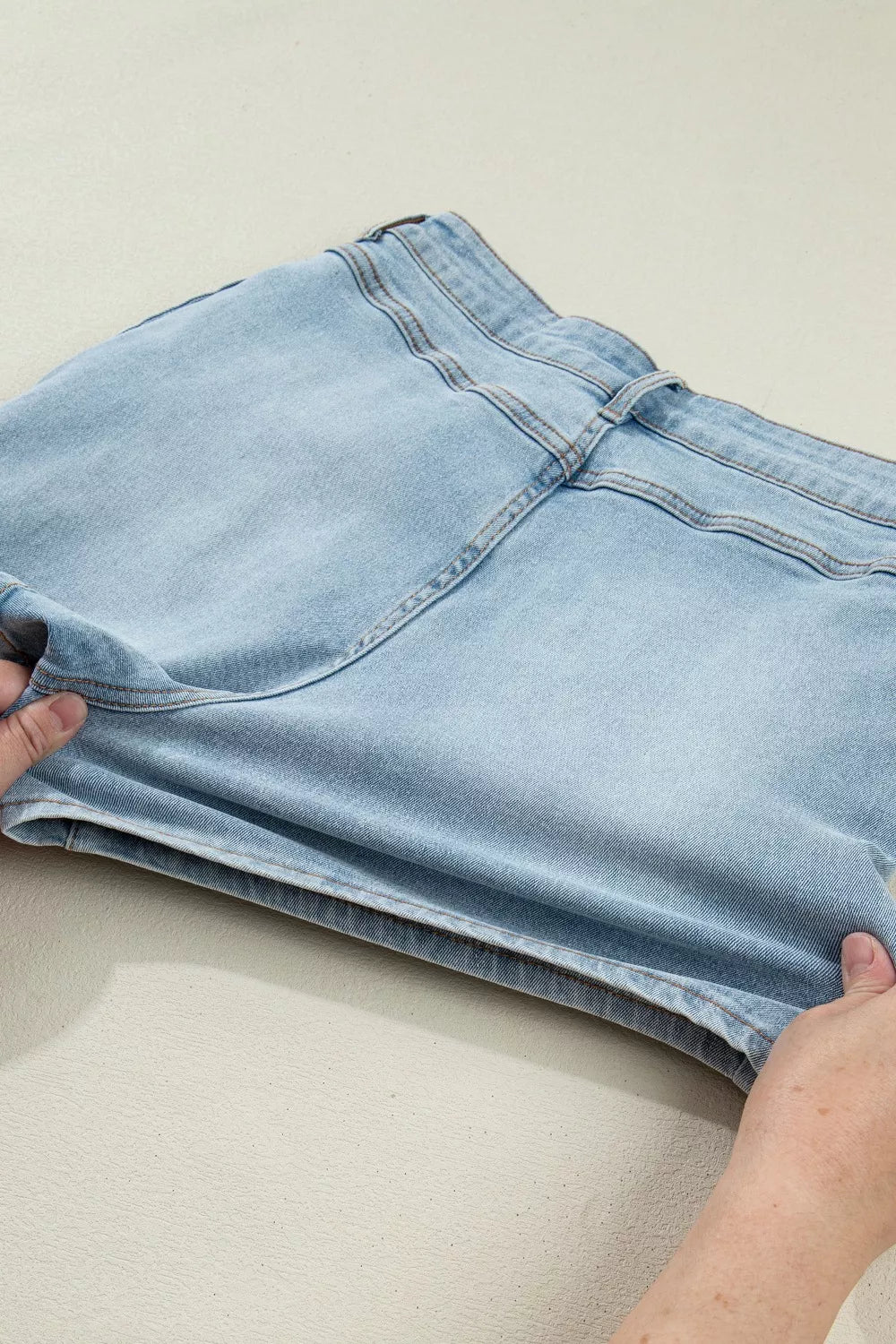 Bow Detail Denim Shorts — view 9