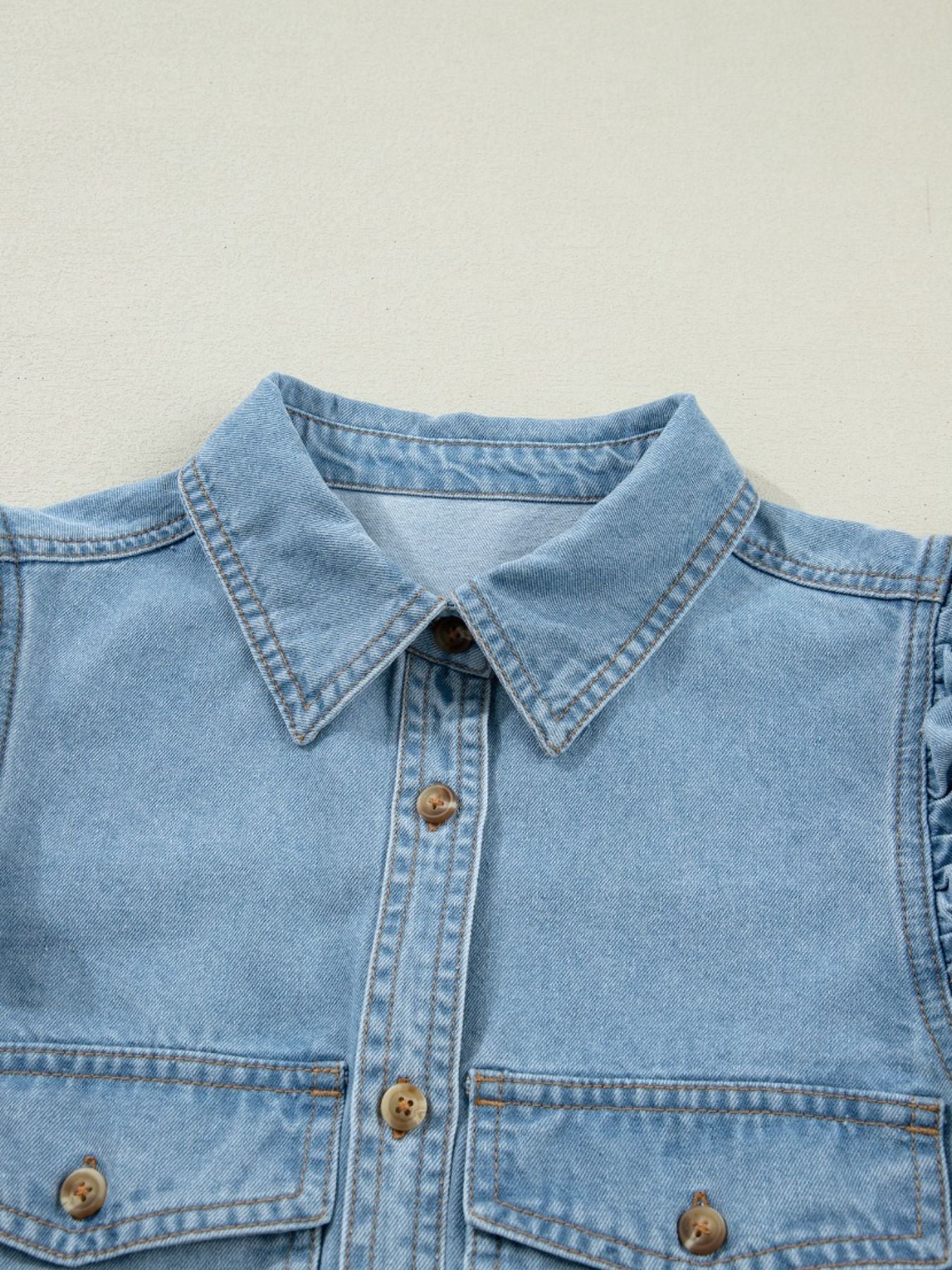 Ruffled Button-Down Shirt — view 6