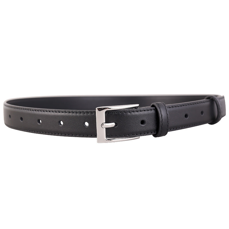 Skinny Silver Buckle Belt — view 4