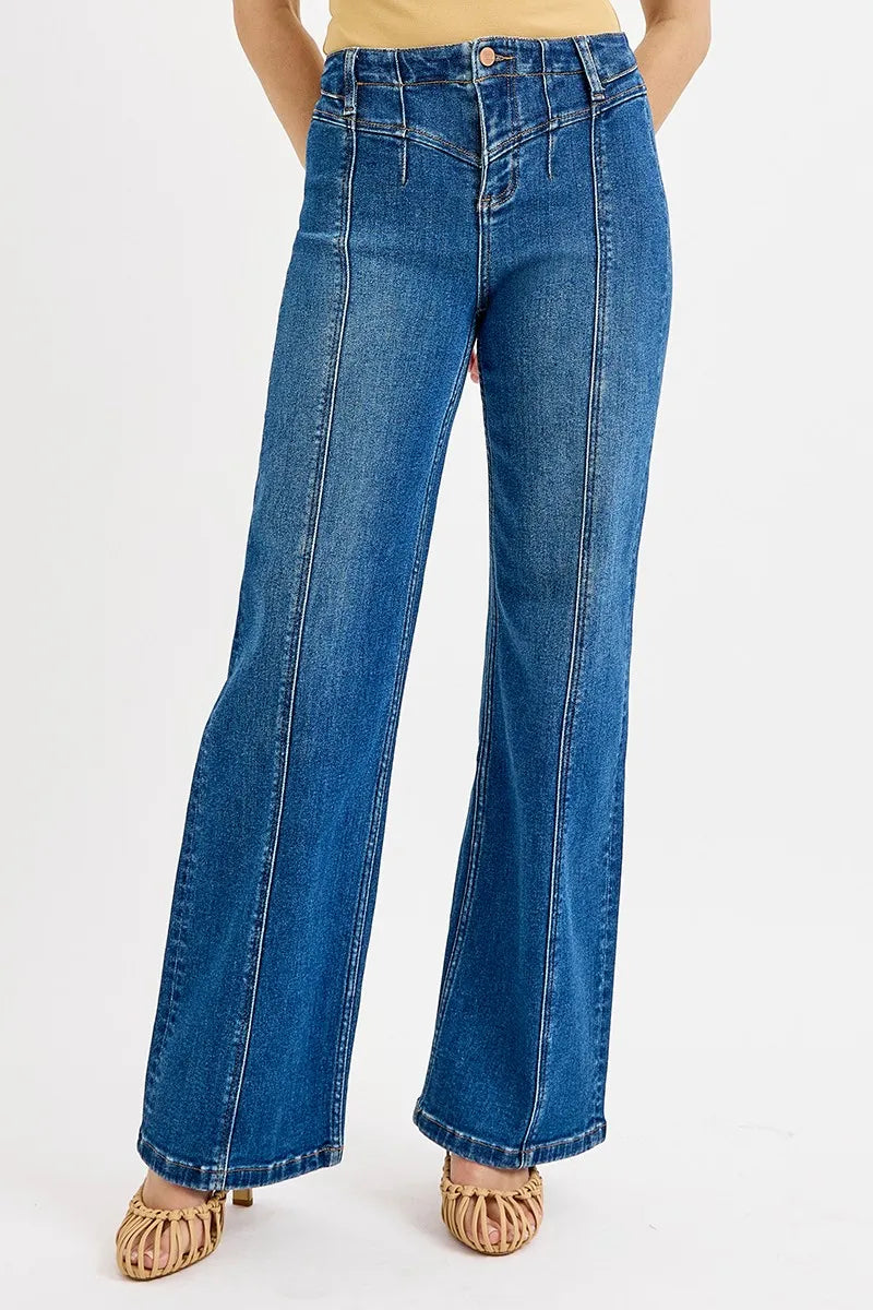 Seam Detail Wide Leg Jeans — view 2