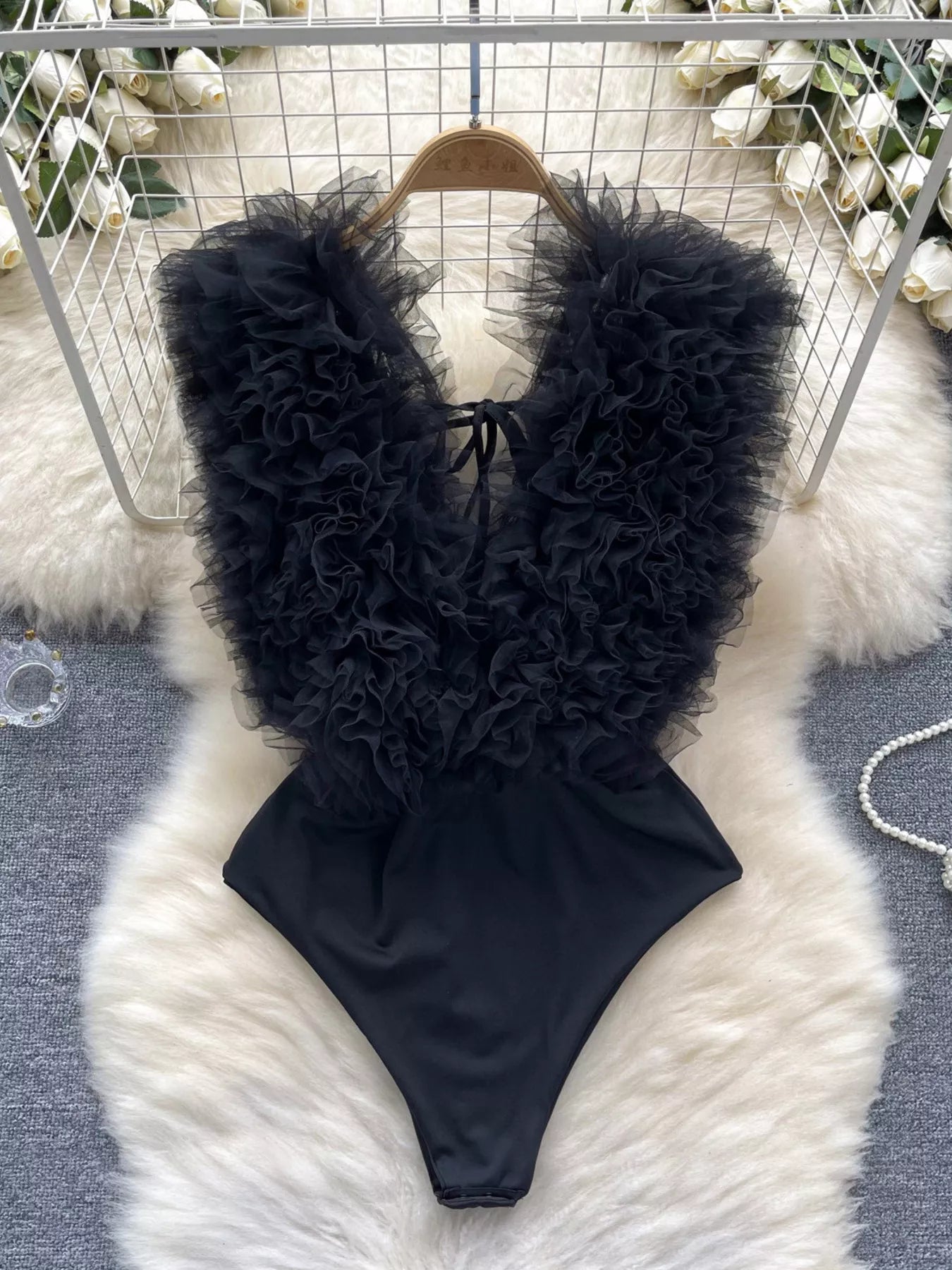 Ruffle Trim Bodysuit — view 5